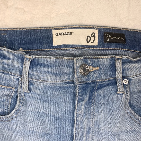 Light Blue Striped Garage Jeggings - Picture 4 of 6